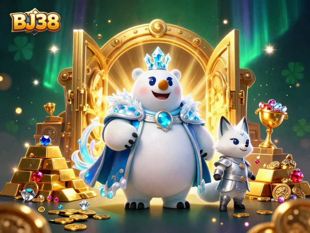BJ38 promotes thrilling action in this ultra-detailed illustration showcasing casino treasures.