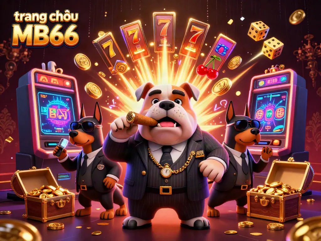 Experience thrills at trang chủ MB66 with a vibrant 3D slot scene featuring colorful games and jackpot excitement.